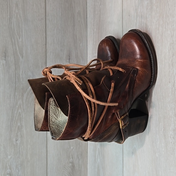 Freebird by Steven Womens Billy Ankle Moto Leather Heels Boots shoes sz 7 - Picture 2 of 12